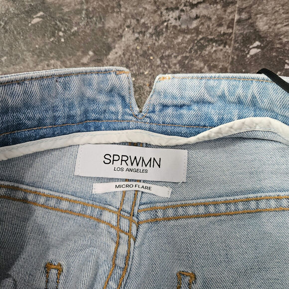 SPRWMN Françoise Micro Flare Denim Jeans Size 27 Nwt - Picture 4 of 7